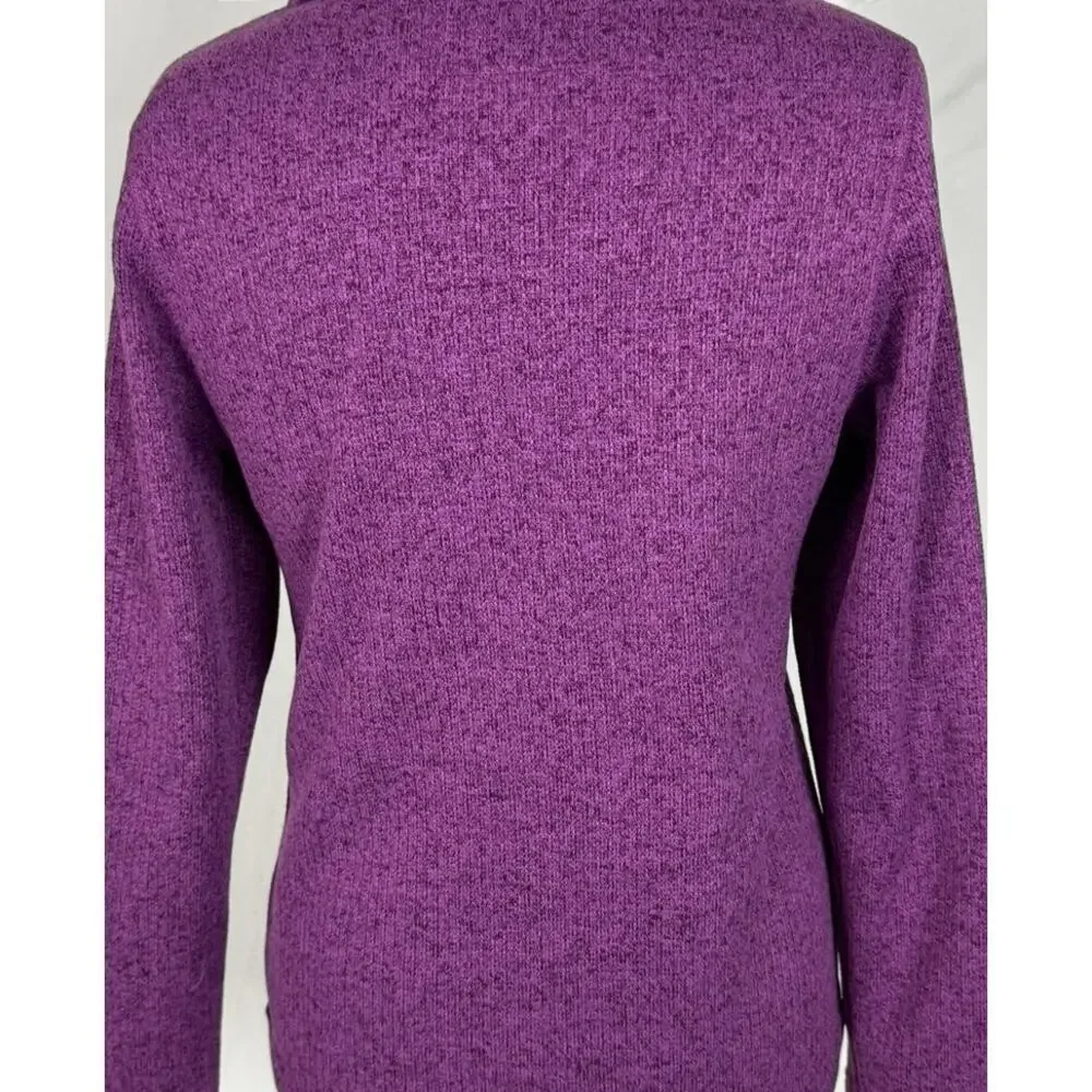 Faded Glory Womens Small 4-6 Full ZIp Purple Jacket 100% Polyester